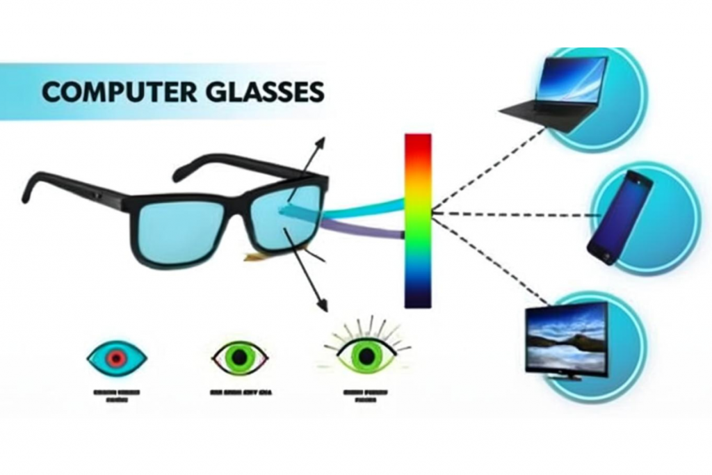 blue light blocking glasses and computer glasses
