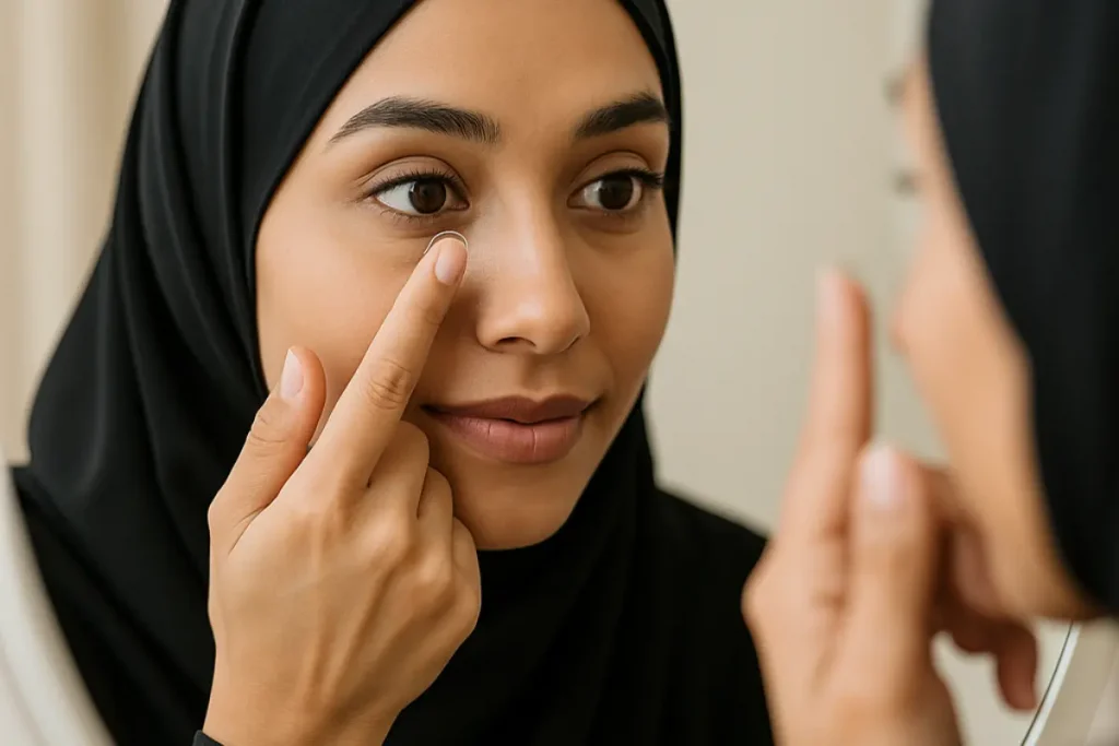 First time Wearing a contact lens guide