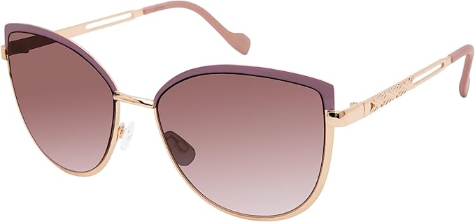 Jessica Simpson womens J5962 Refined Metal UV Protective Women's Cat Eye Sunglasses