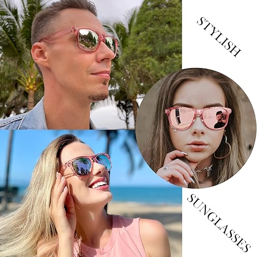 Joopin Square Sunglasses Polarized UV Protection Trendy Classic Sun Glasses Men Women